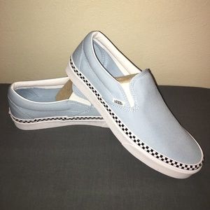 cool blue slip on vans